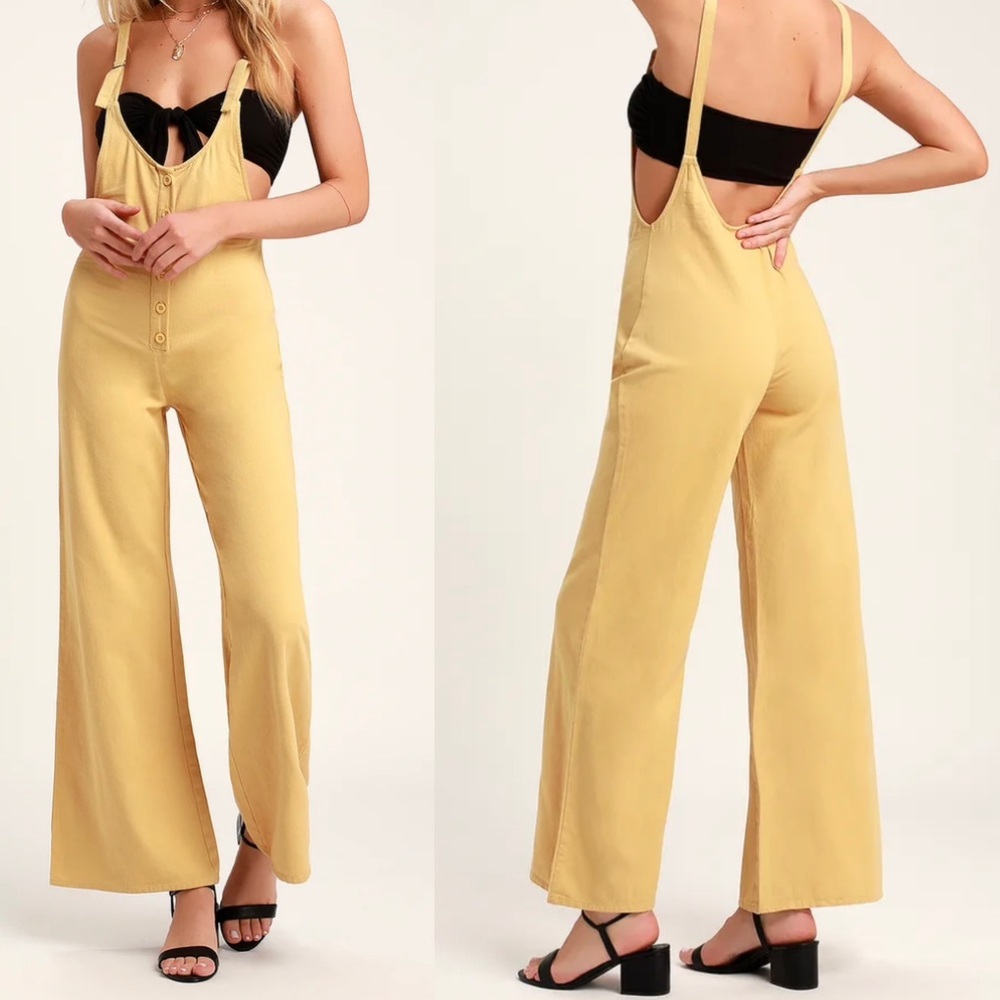 Women's Yellow Overalls